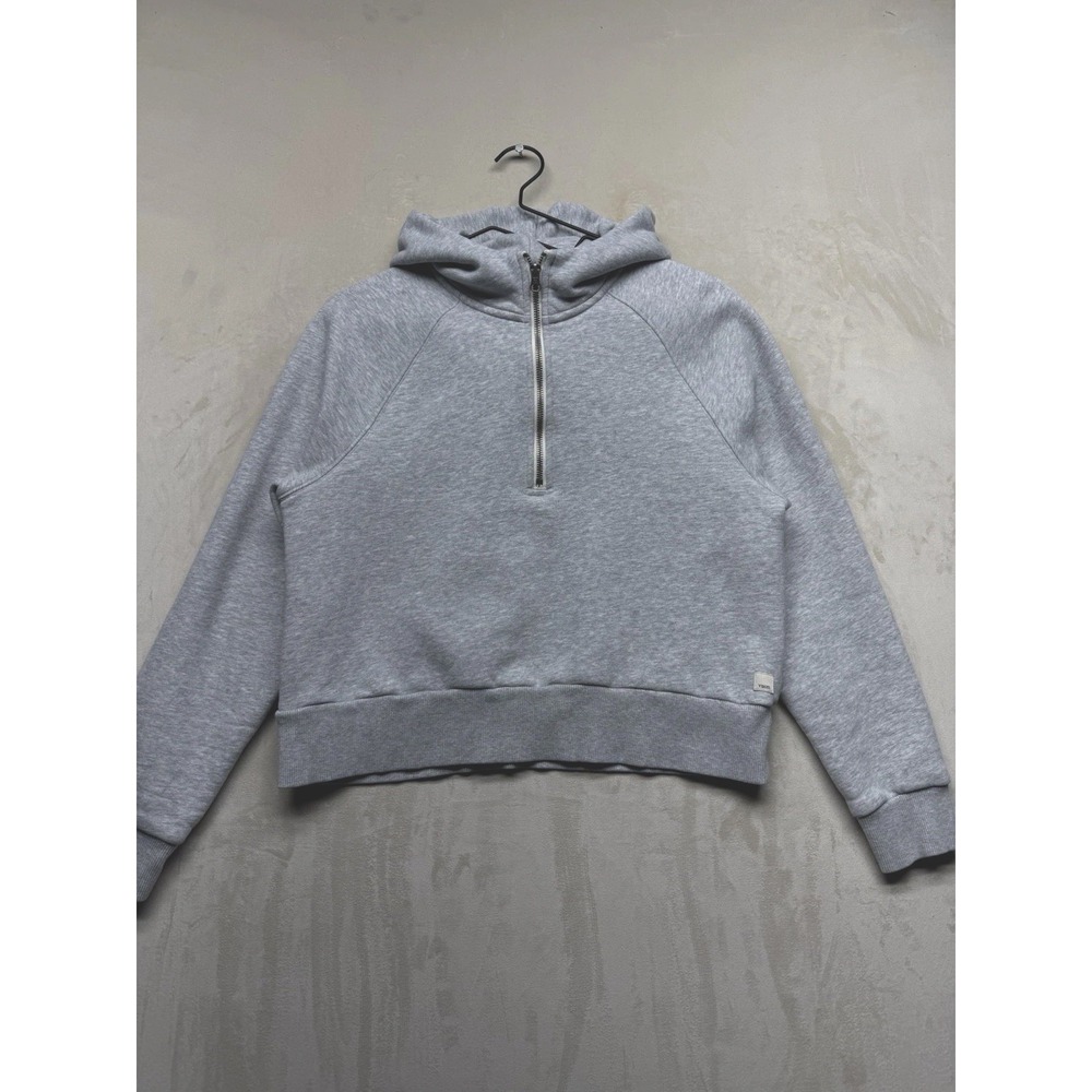 Vuori Restore Hoodie Women's M Heather Gray Half Zip Pullover Sweatshirt VW288